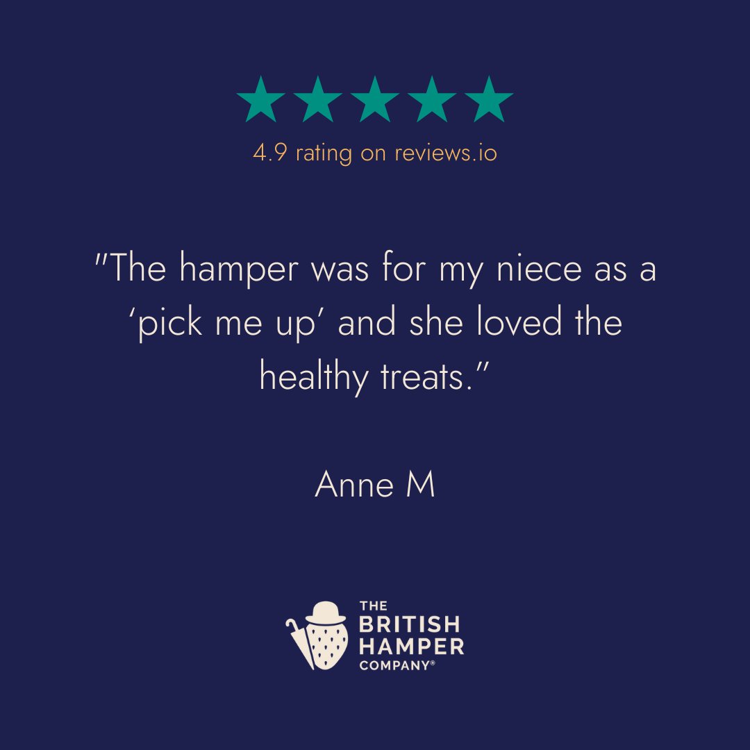 Brighten their week with a gourmet hamper! 💙 Link in bio to order today! #TheBritishHamperCompany #customerreview #review #5stars #hampers #artisanhampers #giftideas