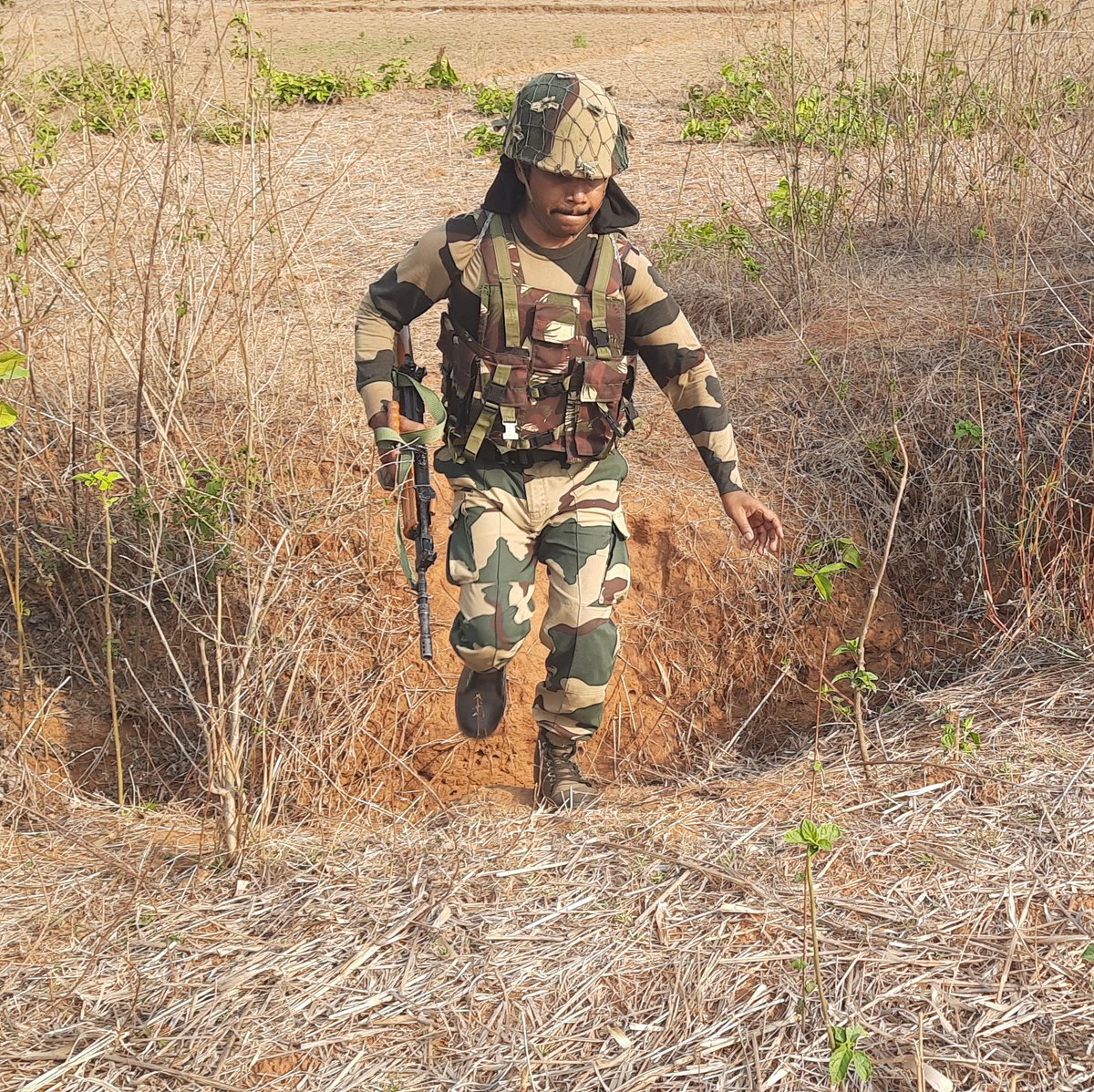 An unstoppable warrior... 'In the quiet moments, the commitment towards duty overweights other worries' #BSF #FirstLineofDefence #BSFOdisha