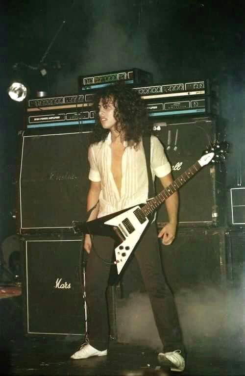 A photo of Exodus guitarist Kirk Hammett taken during his 1st show with his new band. I think is was Metallica, or something like that? You may have heard of them... 🤘😈

#KirkHammett #Exodus #Metallica #MetalMasters #MetalHistory #MetalForTheMasses @KirkHammett @Metallica