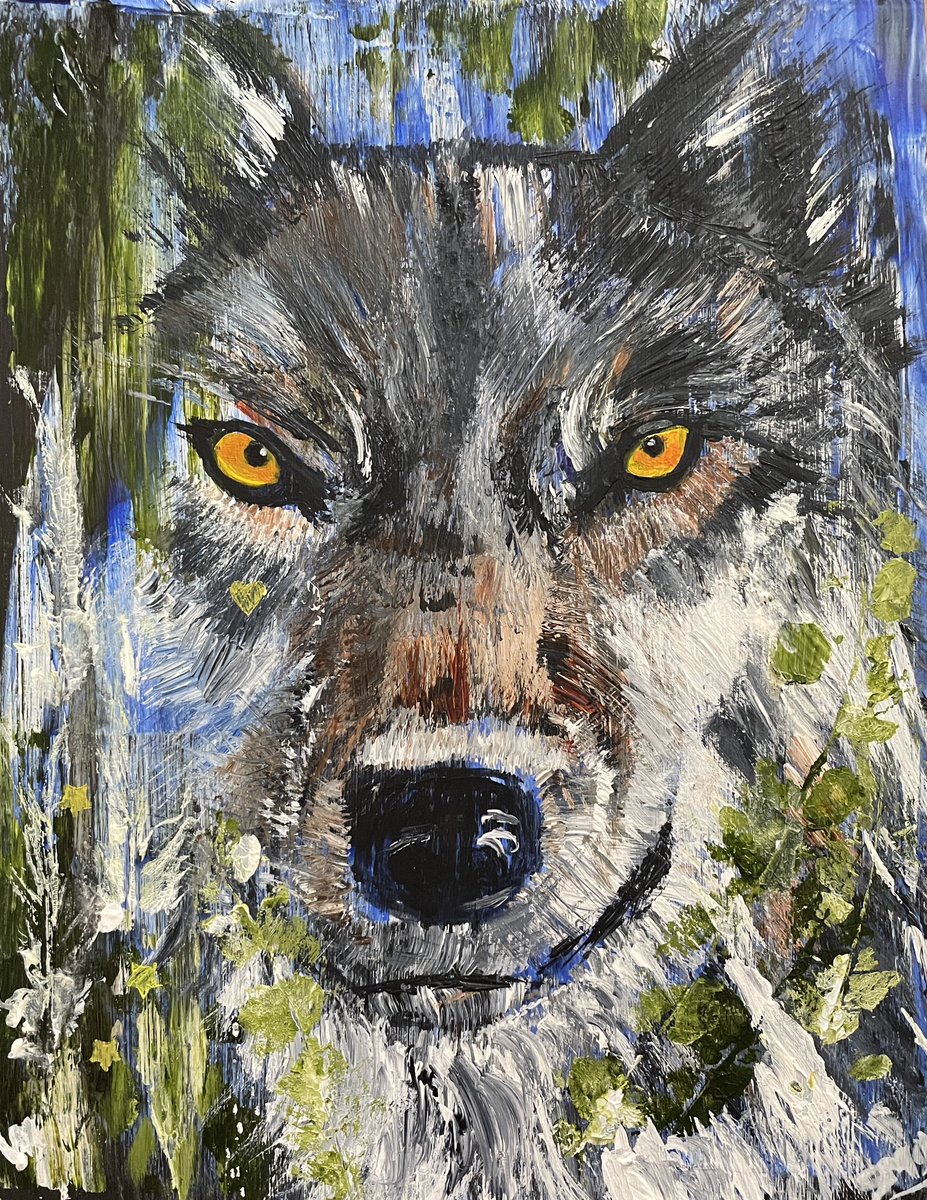 Mythical The Wolf is often seen as a mythical animal. This is my abstraction of a Wolf portrait Please comment for more details or to purchase 🐺 #MHHSBD