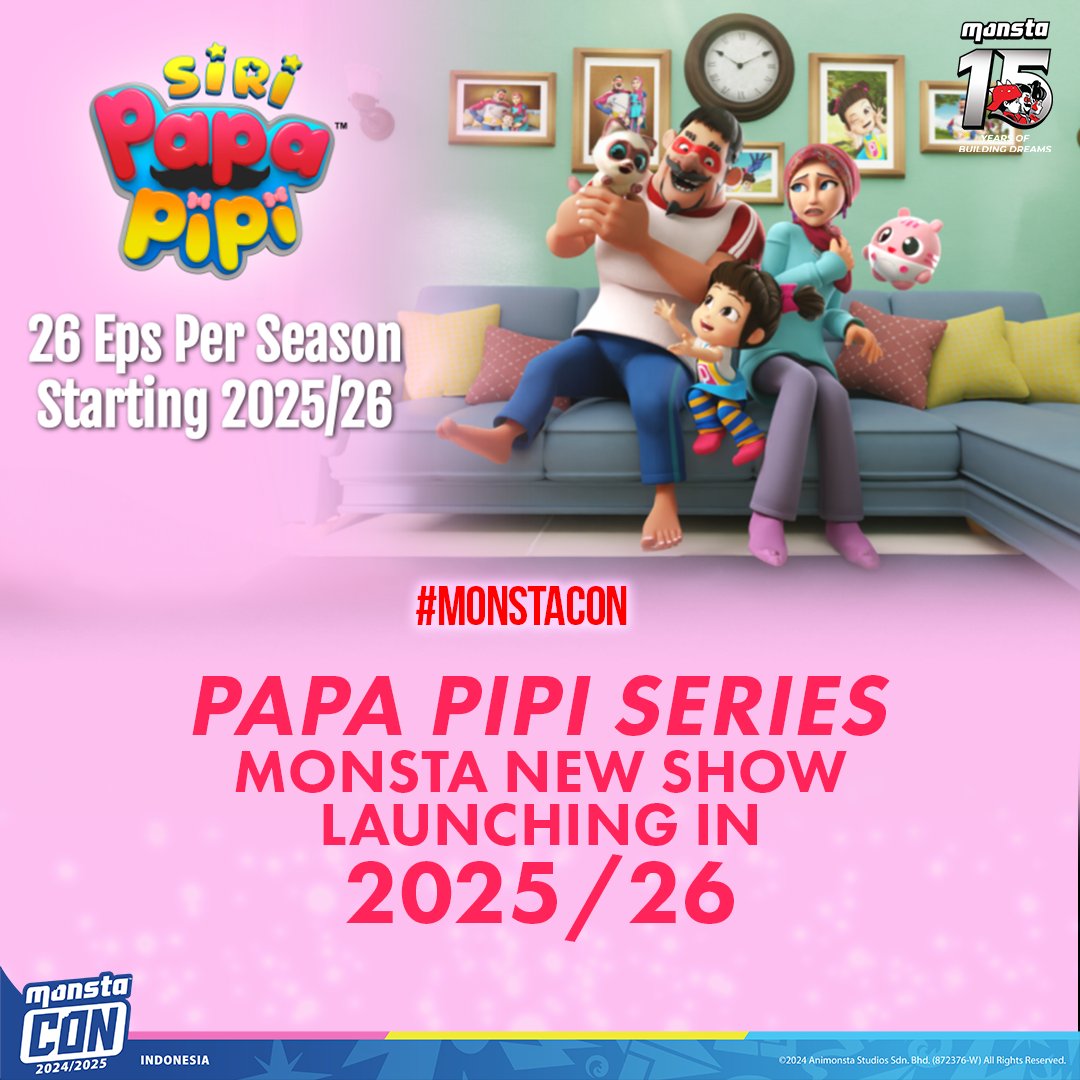 #MONSTACON | MONSTA Launching latest IP: 'Papa Pipi Series,' set to debut in 2025/26! Dive into a world with a twist: a unique simulation-based adventure that offers both entertainment and a rich learning experience for kids. #MONSTA #BoBoiBoy #Mechamato #PapaPipi #AniMY