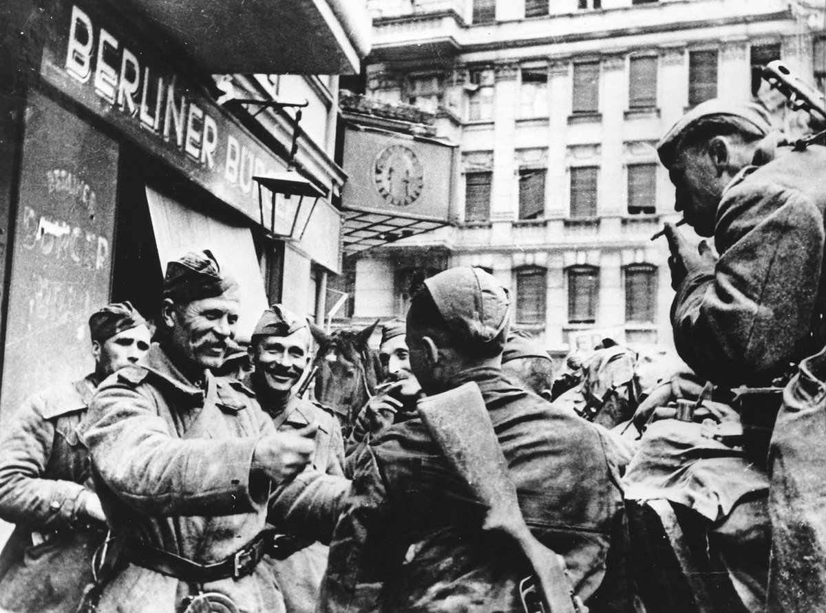 Soviet Soldiers celebrating their victory over fascism, Berlin, 1945