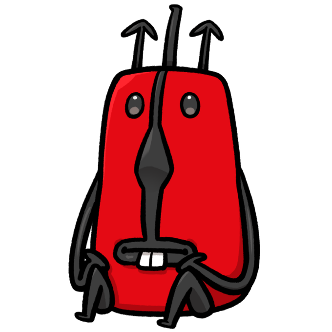 おすわりラッキーアイテムくん素材です
#こよりすけっち 