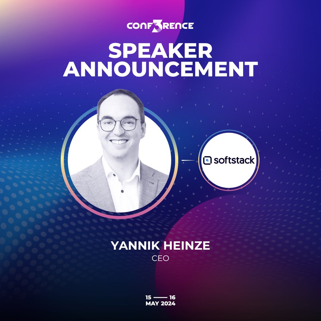 Yannik Heinze, CEO of softstack GmbH, joins #CONF3RENCE 2024! Dive into the future of #Web3 with a leader in tech consulting, cybersecurity and development. Don't miss his expert insights into driving innovation in the digital economy! #Web3Innovation