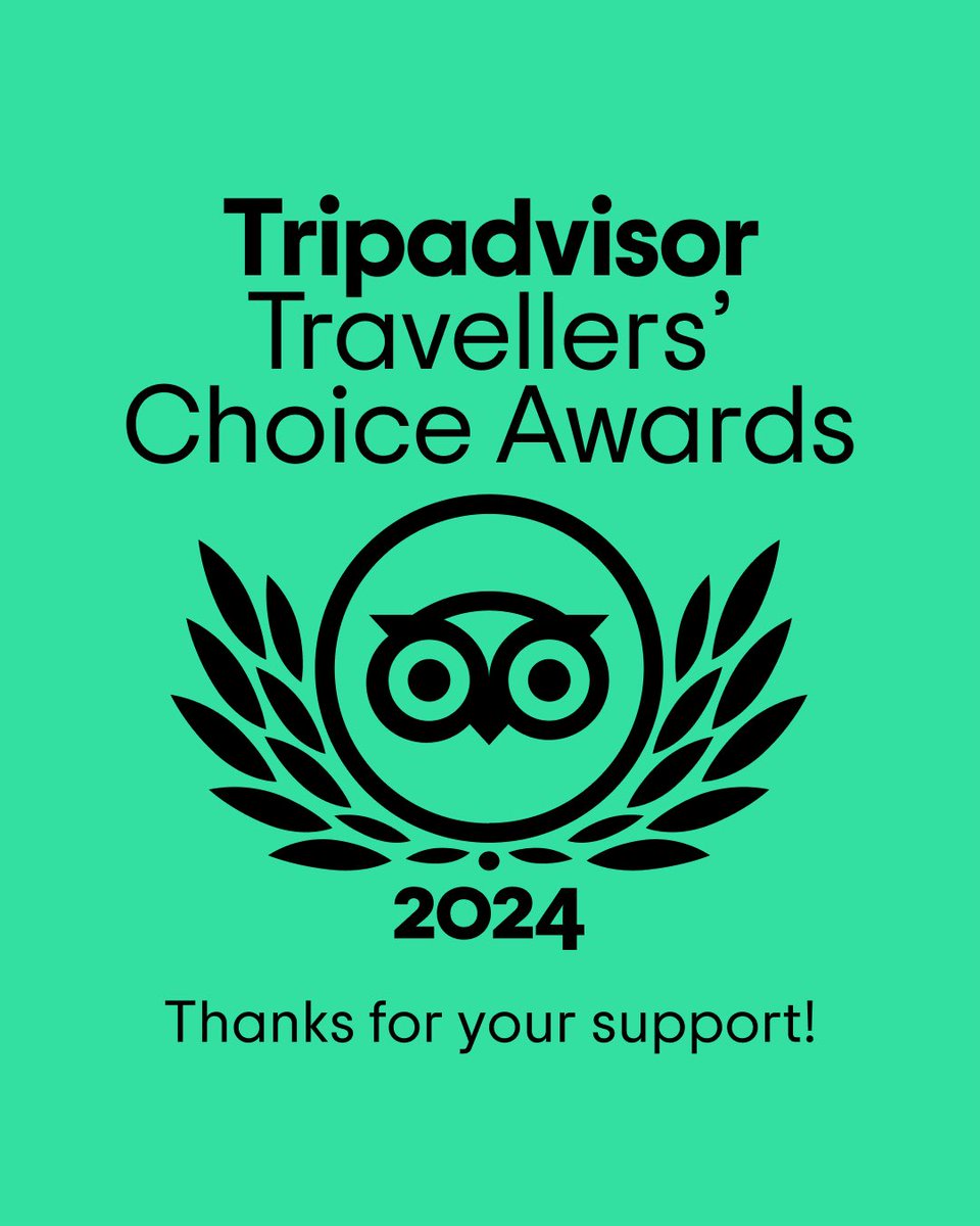 We just heard that we’ve won a prestigious TripAdvisor Traveller’s Choice Award for 2024! Yay!

It’s our first time to win one, so we’re quite excited 😜 

Apparently it means that we are:

“In the top 10% of all listings on TripAdvisor”!!!

#tripadvisor #travellerschoice