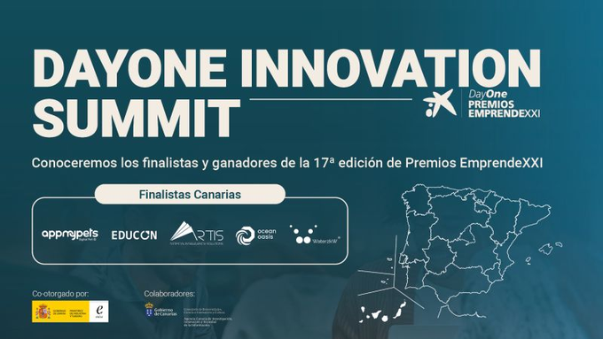 agenciaiisi's tweet photo. 📢El director de la #ACIISI, @francohormiga, participa HOY en el #DayOneInnovationSummit #Canarias
📢Conoceremos a la ganadora de los Premios @EmprendeXXI_ regional entre las startups #Appmypets #ARTISTech #Water2kW @EDUCON_ES #OceanOasis
📢Con @caixabank @enisa @CUCIC_GobCan https://t.co/YenDMdp6hn