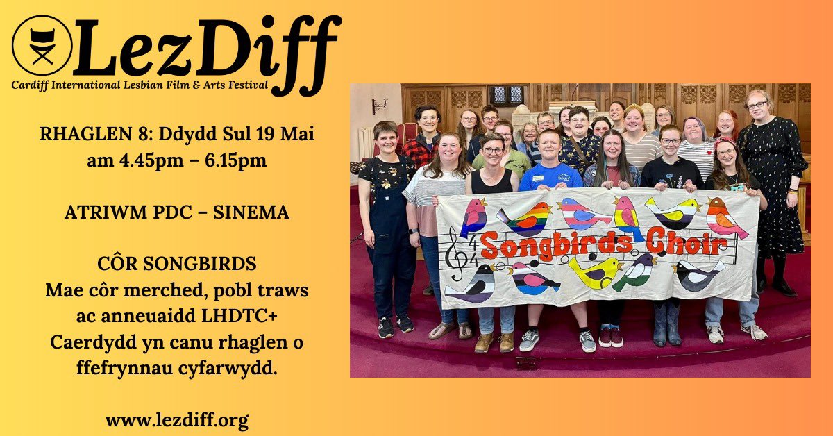 Songbirds (@songbirdscdf) on Twitter photo Weβre performing at <a href="/lezdiff/">LezDiff π³οΈβπβ§π³οΈββ§οΈ</a>! Come see us on Sun 19th May at 4.45 for a show to be remembered! Alongside our current repertoire weβre bringing back some old favourites and never to be seen again solo performances from choir members
Tickets: lezdiff.org Weβre performing at <a href="/lezdiff/">LezDiff π³οΈβπβ§π³οΈββ§οΈ</a>! Come see us on Sun 19th May at 4.45 for a show to be remembered! Alongside our current repertoire weβre bringing back some old favourites and never to be seen again solo performances from choir members
Tickets: lezdiff.org