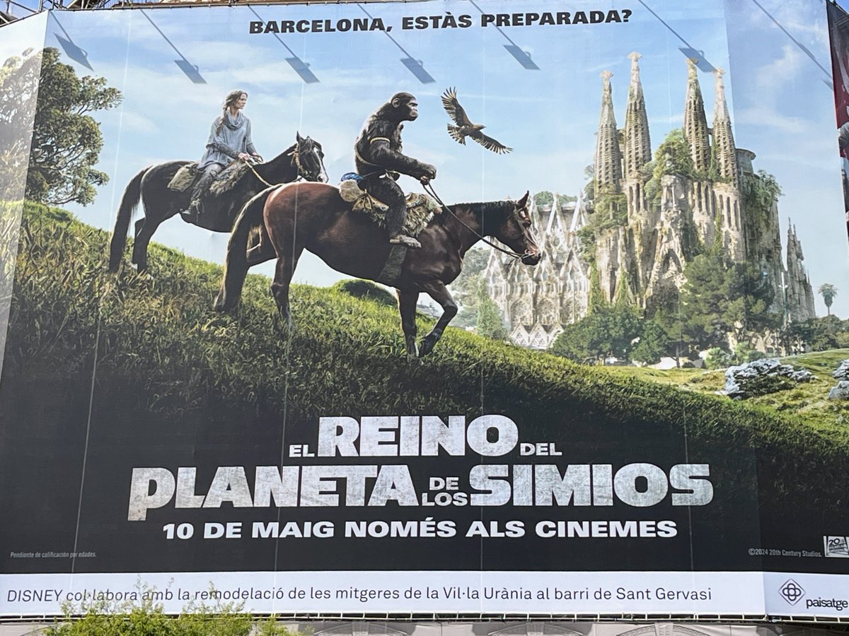 猿の惑星/キングダムの街頭広告
サグラダファミリアはどうも未完のまま
人類は衰退したらしい😭
※マリアの塔の進捗状況から類推すると
2017年頃のサグラダファミリアの姿ですね

#猿の惑星 #サグラダファミリア
#バルセロナ #sagradafamilia
#バルセロナ旅行 #スペイン旅行
#バルセロナ直行便
