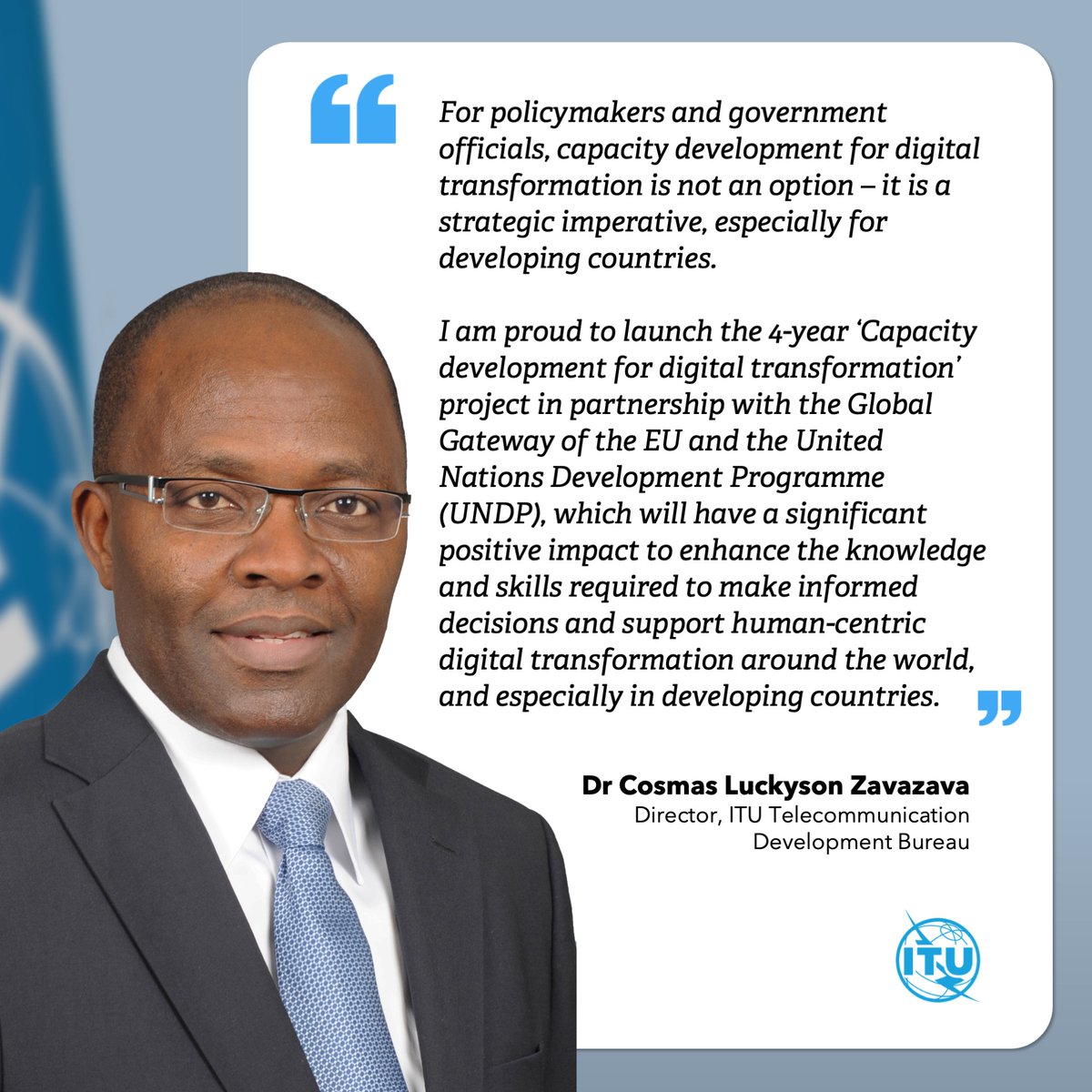 Delighted to launch the ‘Capacity development for digital transformation project’ with @EU_Partnerships & @UNDP to address the #CapacityDevelopment needs of policymakers & government officials through targeted training to support global #DigitalTransformation.