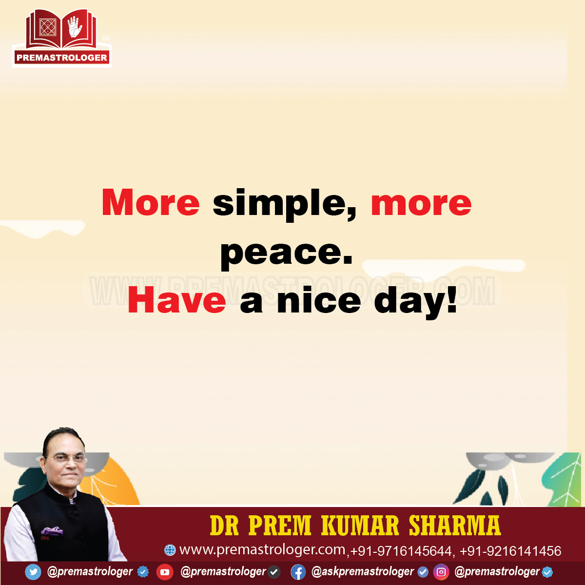 More simple, more peace. Have a nice day!

#GoodmorningTwitter
#सुप्रभात
#Mondaymorninglive
#MondayVibes
#Mondaymotivations
#Mondaymorning
#MondayThoughts