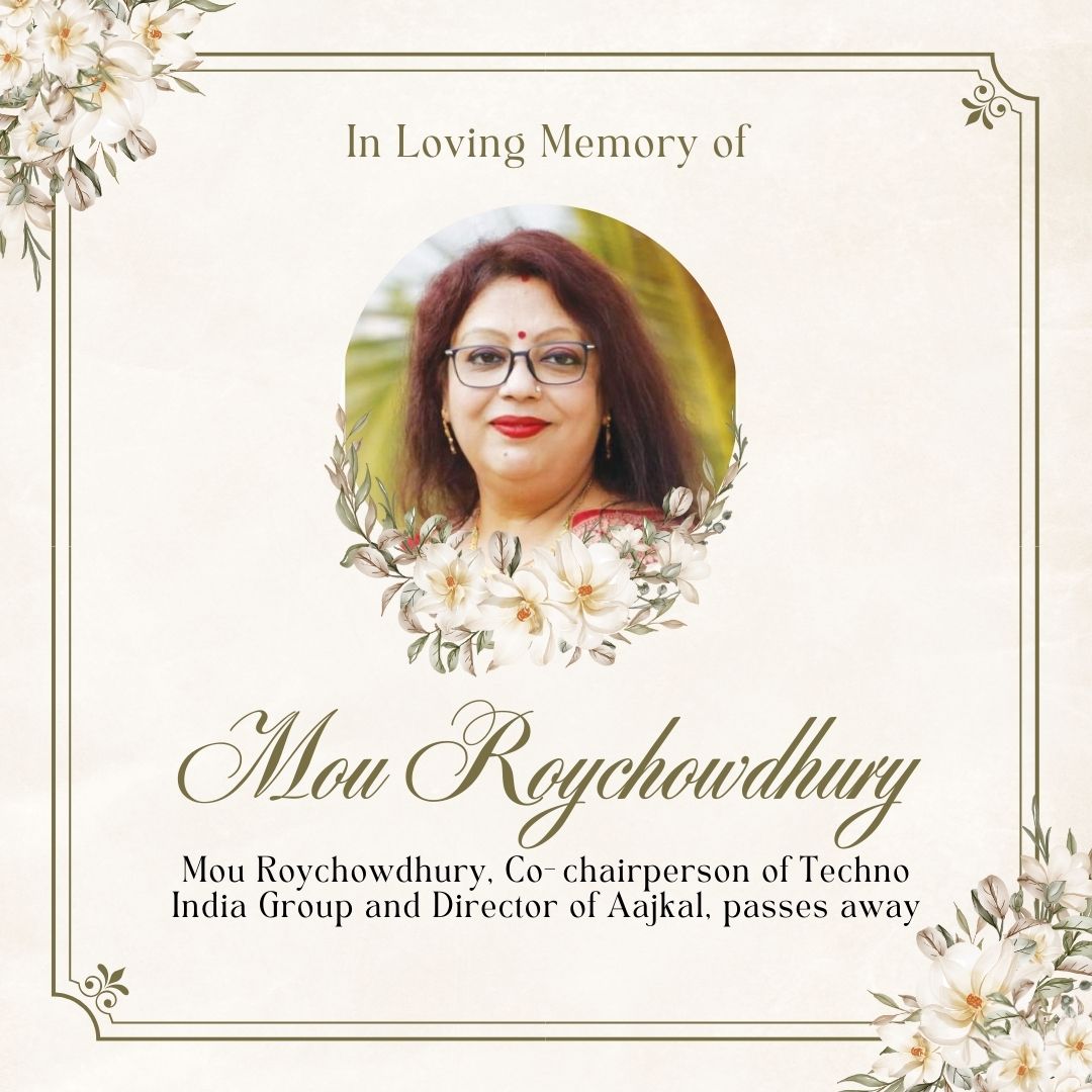 Mou Roychowdhury, Co-chairperson of Techno India Group and Aajkal Director, passed away on Tuesday morning. She was 53 and is survived by her son Debdut and husband Satyam Roychowdhury. West Bengal Chief Minister Mamata Banerjee offered her condolences to the family, saying: 'I