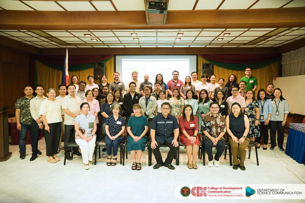 The Department of Science Communication (DSC) organized its 5th Scicom RTD at the UPLB Training Center for Tropical Resources and Ecosystems Sustainability (TREES) on 6 May 2024. facebook.com/devcom/posts/p…