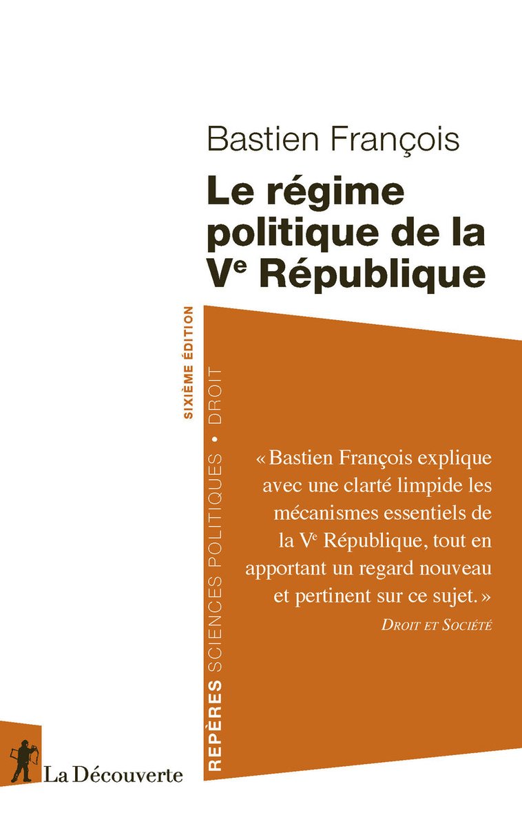 La 6e édition de mon 'Régime politique de la Ve République' est en librairie, substantiellement remaniée et actualisée, avec une bibliographie aux deux-tiers renouvelée et toujours l’ambition d’articuler droit constitutionnel et science politique.