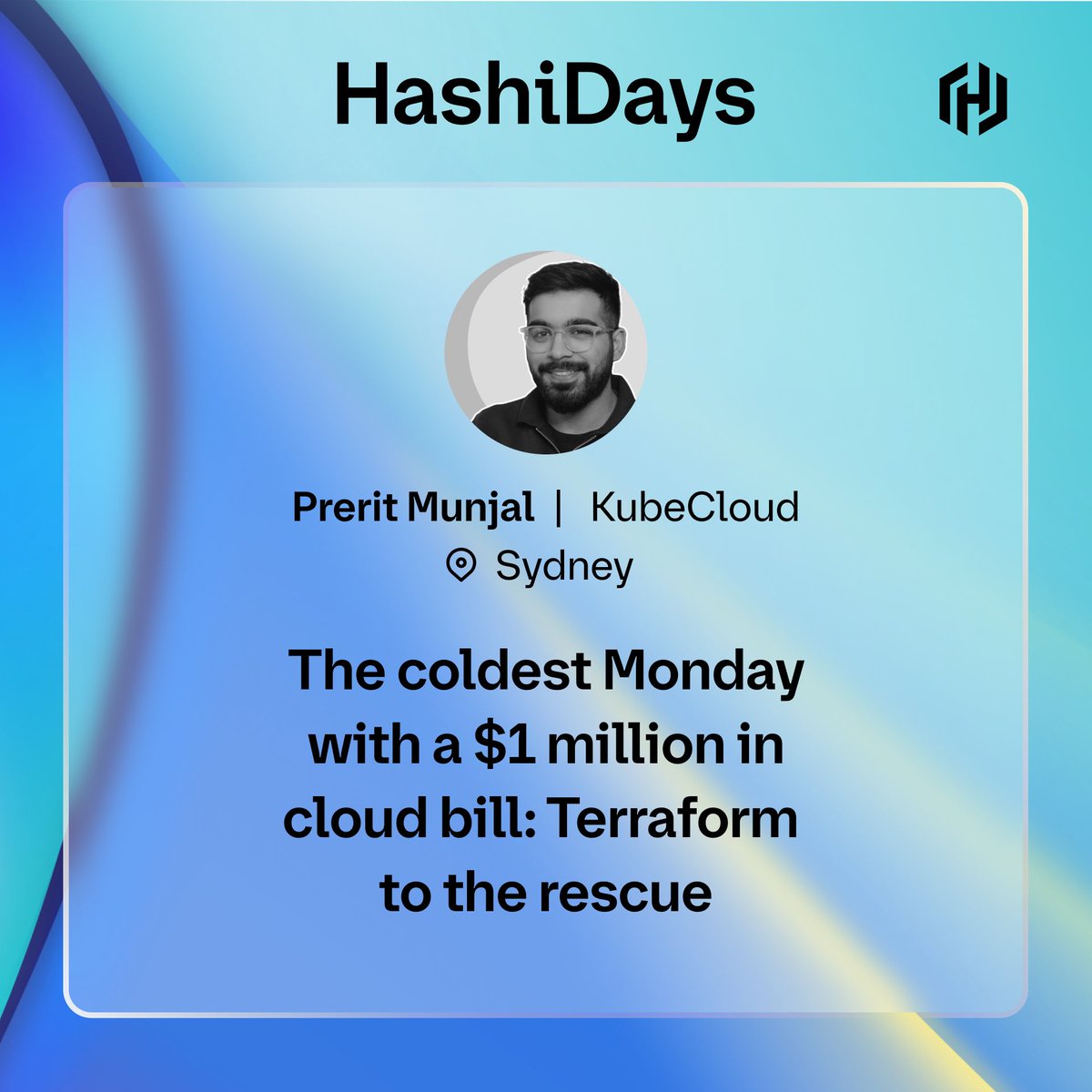 Excited to be presenting “How Terraform helped us in saving ~$1M  in Cloud Bills” at #HashiDays on June 12, 2024, in Sydney.

Book your GA passes here: hashicorp.com/conferences/ha…

See you there!! @HashiConf