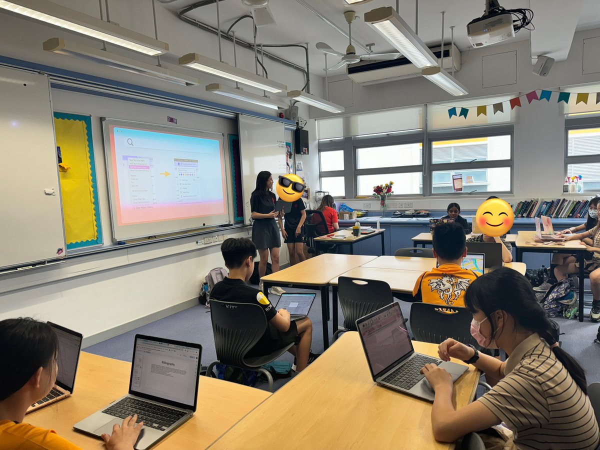 Tech Ninjas @RCHKschool today visited all Y7/8 advisories to share their #edtech expertise to use @GoogleForEdu for efficient learnings. I’m super proud to see over 300 students received support from the group of amazing young techies. #studentservice