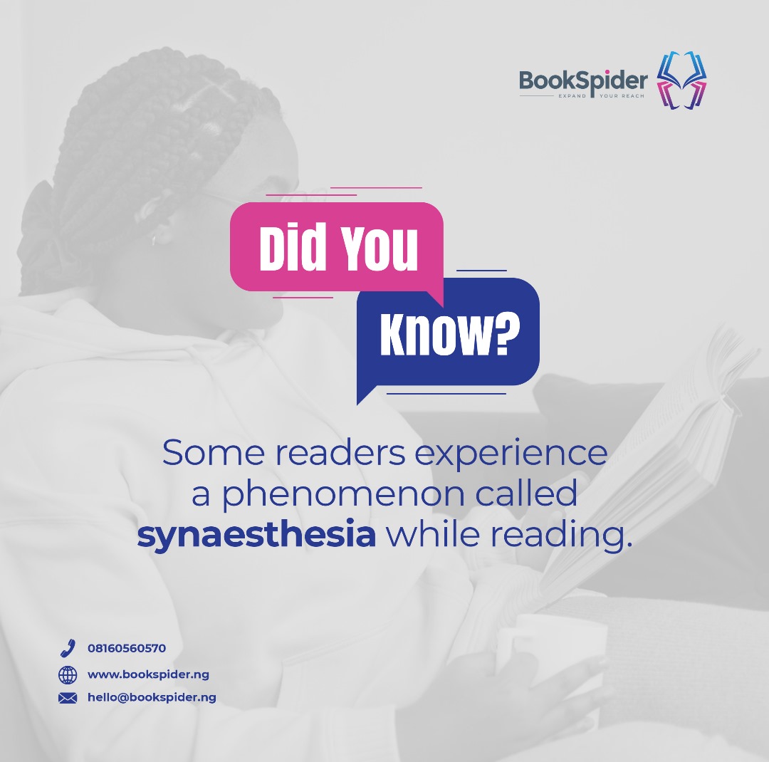 Synesthesia is a sensation that triggers sensory experiences beyond just reading. 

This experience of taste and colours when reading enable readers to connect and be imaginative.

What author or book have taken you on that sensory journey?

#bookspider #bookstagram #booklovers