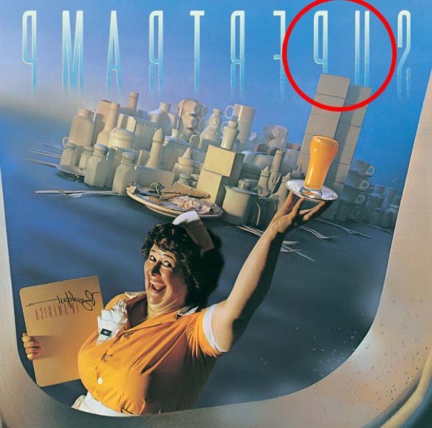 Toeval bestaat niet, Elpee hoes van de Band Supertramp 'Breakfast in America. (In spiegelbeeld) uit 1978. Supertramp had in 1974 ook al een voorspellend nummer geschreven 'Crime of the Century' van de gelijknamige LP.