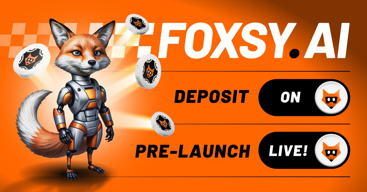 Foxsy (@foxsy_ai) on Twitter photo Hello #foxgang delegators! 💙 🦊 💙
@PulsarTransfer send 2.5 EGLD to 100 reactions
Pre-Launch is LIVE and deposit is ON for the next 48h! 🕐
- Engage with Foxsy AI to contribute directly to cutting-edge advancements. 🌟
- Support Foxsy AI and join a movement dedicated to Hello #foxgang delegators! 💙 🦊 💙
@PulsarTransfer send 2.5 EGLD to 100 reactions
Pre-Launch is LIVE and deposit is ON for the next 48h! 🕐
- Engage with Foxsy AI to contribute directly to cutting-edge advancements. 🌟
- Support Foxsy AI and join a movement dedicated to
