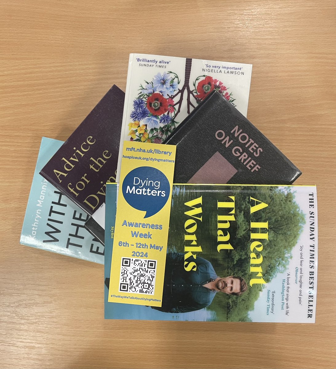 @mftlibraries are supporting Dying Matters Awareness Week Pop in and see our displays, or explore our collection of books on palliative care and coping with grief via our catalogue ➡️mft.cirqahosting.com/HeritageScript… #TheWayWeTalkAboutDyingMatters @paulawooparr