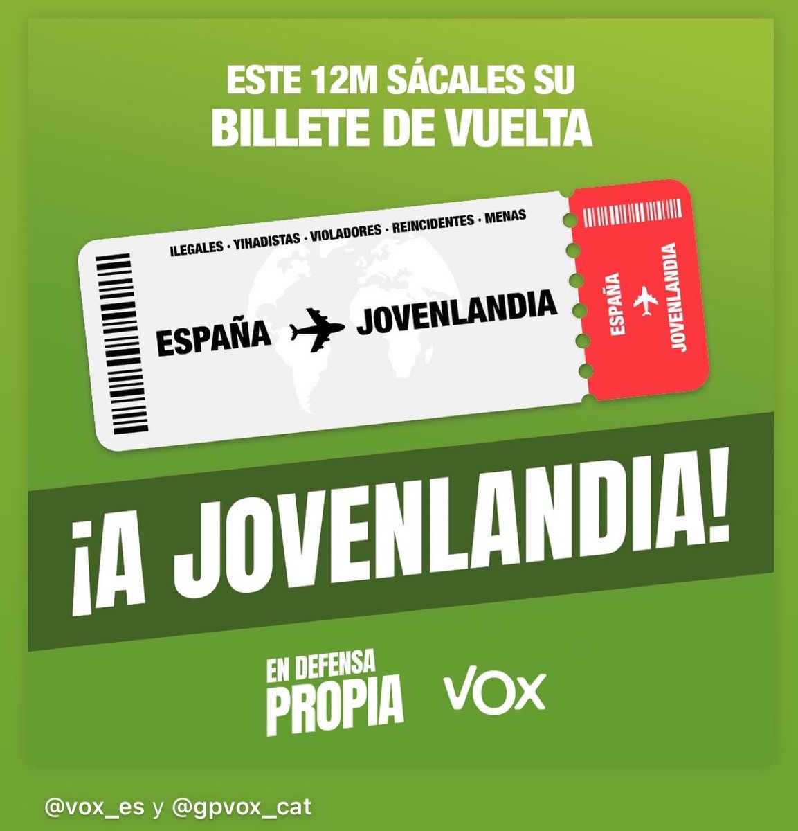 Hay qué votar a VOX.
12M
#EnDefensaPropia
#StopIslam