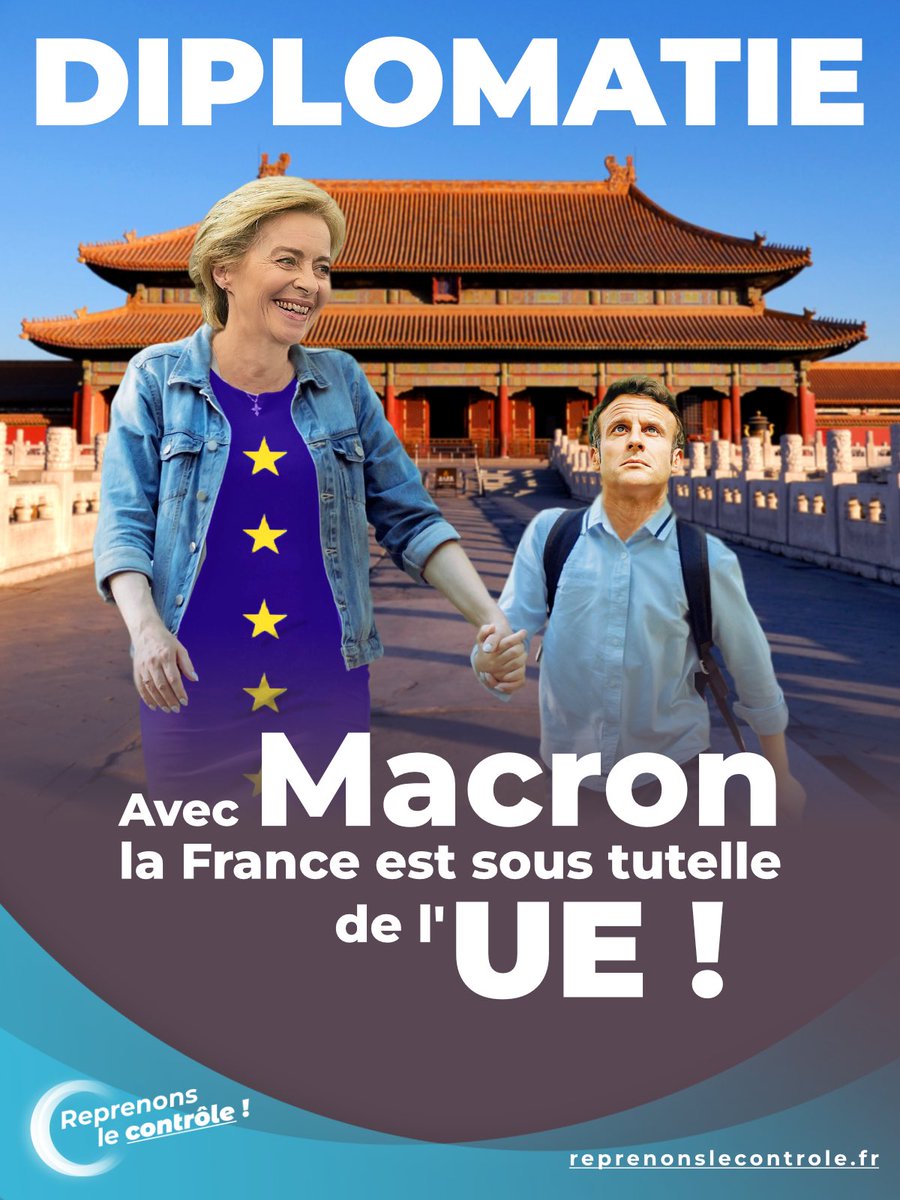 Emmanuel Macron est désormais quasiment incapable de faire sans Ursula von der Leyen.

Quelle humiliation pour la souveraineté nationale et quelle incapacité à défendre les intérêts nationaux !

#ReprenonsLeContrôle