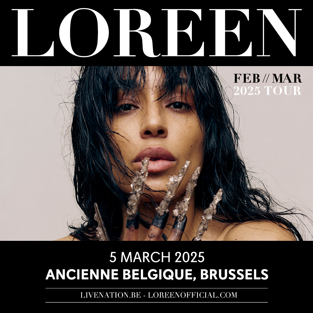 #NEWCONCERT: Two-time Eurovision winner Loreen announces a new tour! After a sold-out show at Trix last year, a new Belgian concert is set at Ancienne Belgique in Brussels on 5 March 2025! ✨ @LOREEN_TALHAOUI 🎫 Tickets on sale from Friday at 10 AM: bit.ly/3UO09Jq