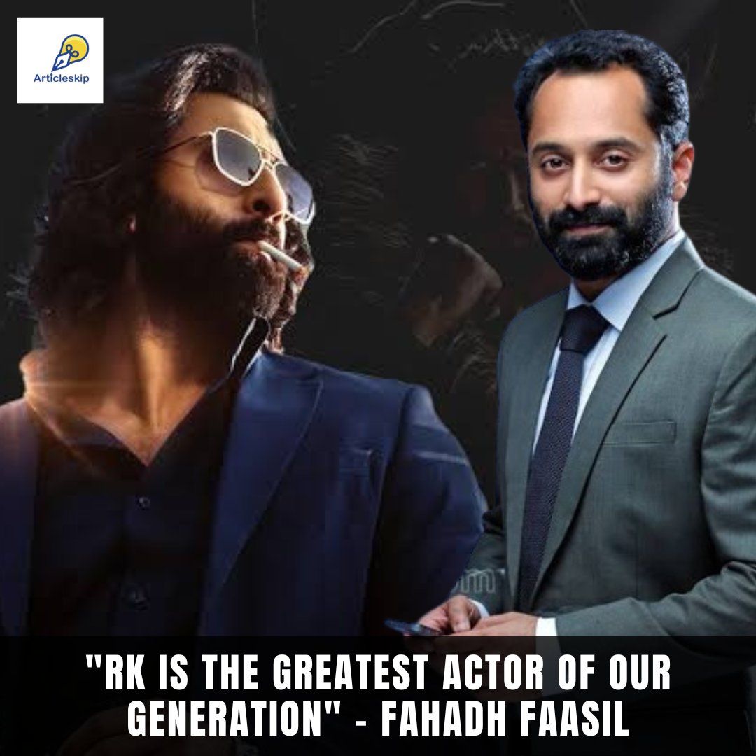 In a recent interview with Anupama Chopra for Film Companion, FaFa said his friends from Bollywood, Ranbir, and Rajkummar are the best and finest actors, respectively, in the country. 
.
#FahadhFaasil #fahadhfaasilfc #ranbirkapoor #rajkummarrao #articleskip #Trending