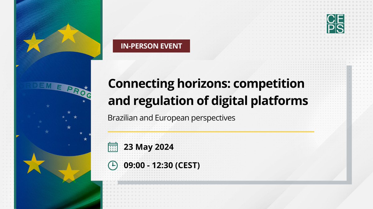🖥️ Digital platforms are indispensable tools for modern-day life, but balancing their negative externalities while maintaining their benefits for individuals is a challenge for their regulators across the world. 🗓️ Join us for this event on 23 May, where we will exchange…