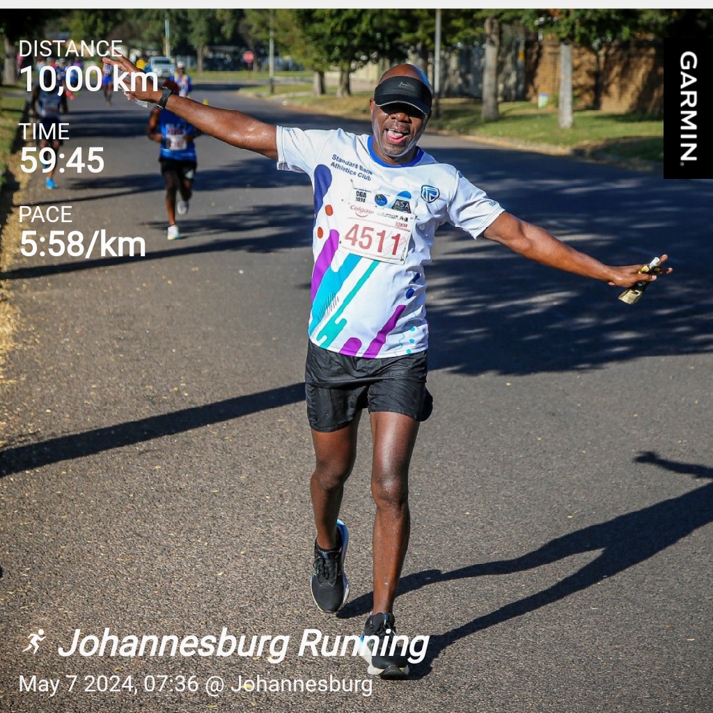 Morning run done. Thank You Lord.
#FetchYourBody2024
#garmin #beatyesterday
#RunningWithTumiSole 
#IPaintedMyRun