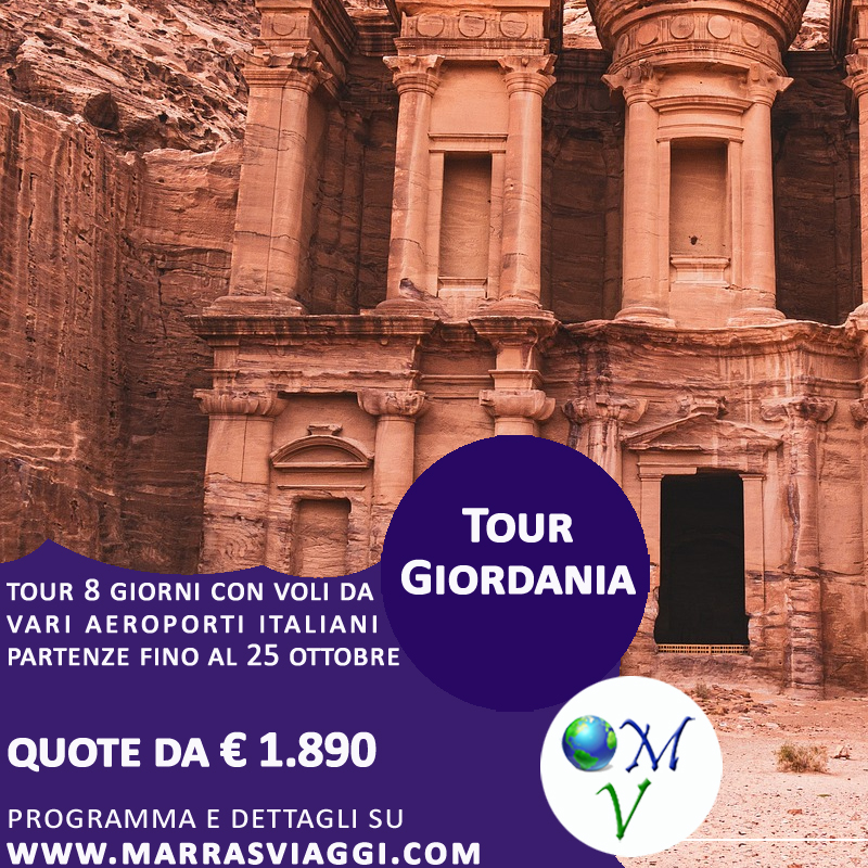 Tour della Giordania
8 giorni - 7 notti con voli da vari aeroporti italiani - Partenze fino al 25 Ottobre - Quote individuali da 1.890€ 
marrasviaggi.com/offerte/694-to…
#tour #viaggiorganizzati #giordania #petra #amman #madaba #shobak #wadirum #marmorto #marrasviaggi