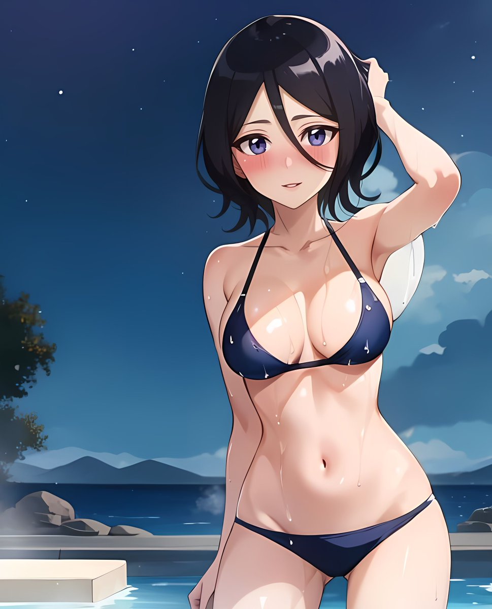 Rukia looks awesome in bikini 🖤