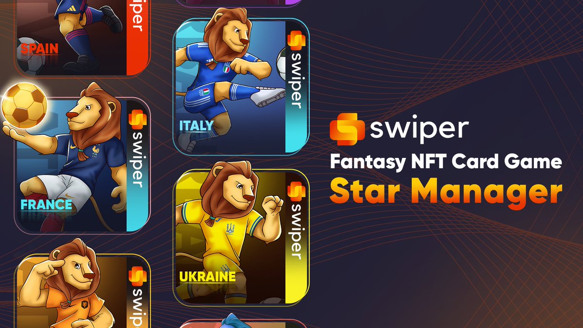 Introducing Star Manager, the Fantasy Football Card game on Swiper! 🚀 Become a manager, own NFT teams & stadiums, and dominate leagues for daily earnings! Experience the thrill of managing your dream team & rewards with every match ⚽️ in #Euro2024 at #Swiper app. Coming soon!