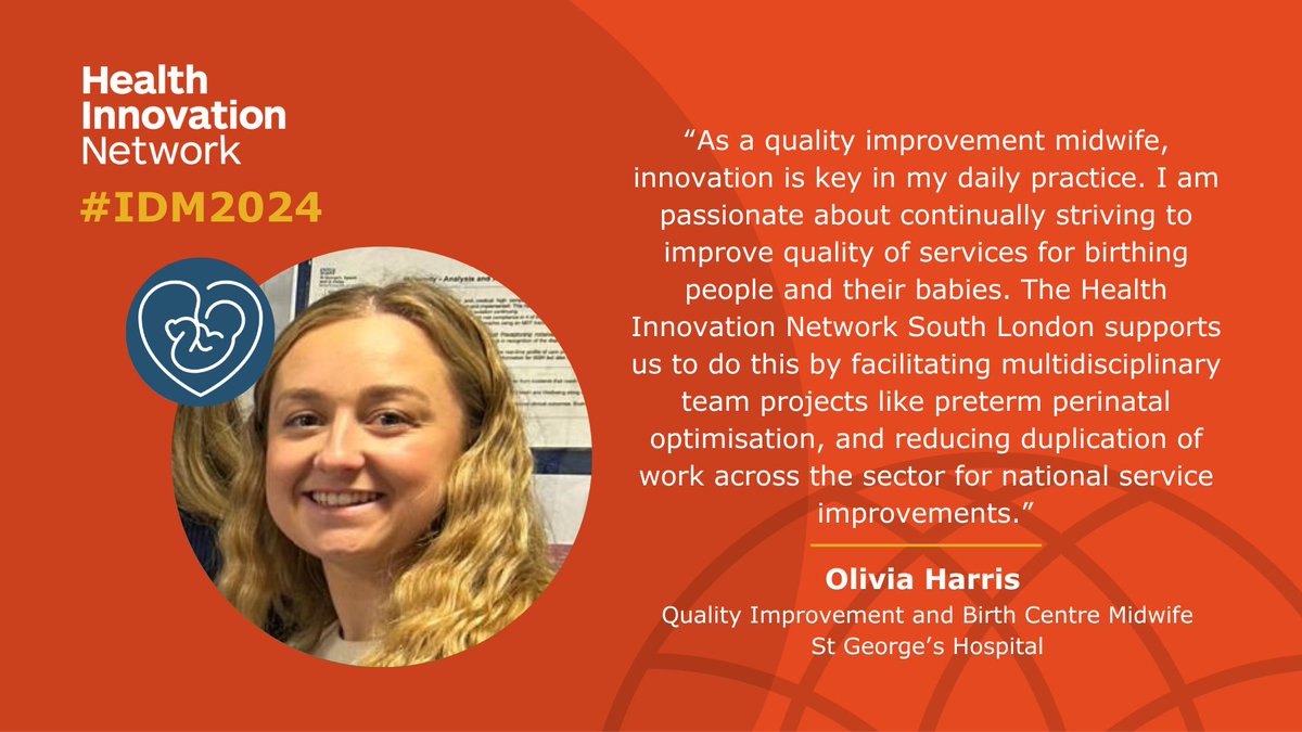 “As a quality improvement midwife, innovation is key in my daily practice. I am passionate about continually striving to improve quality of services for birthing people and their babies.' Olivia Harris, Quality Improvement and Birth Centre Midwife, @HINSouthLondon #IDM2024