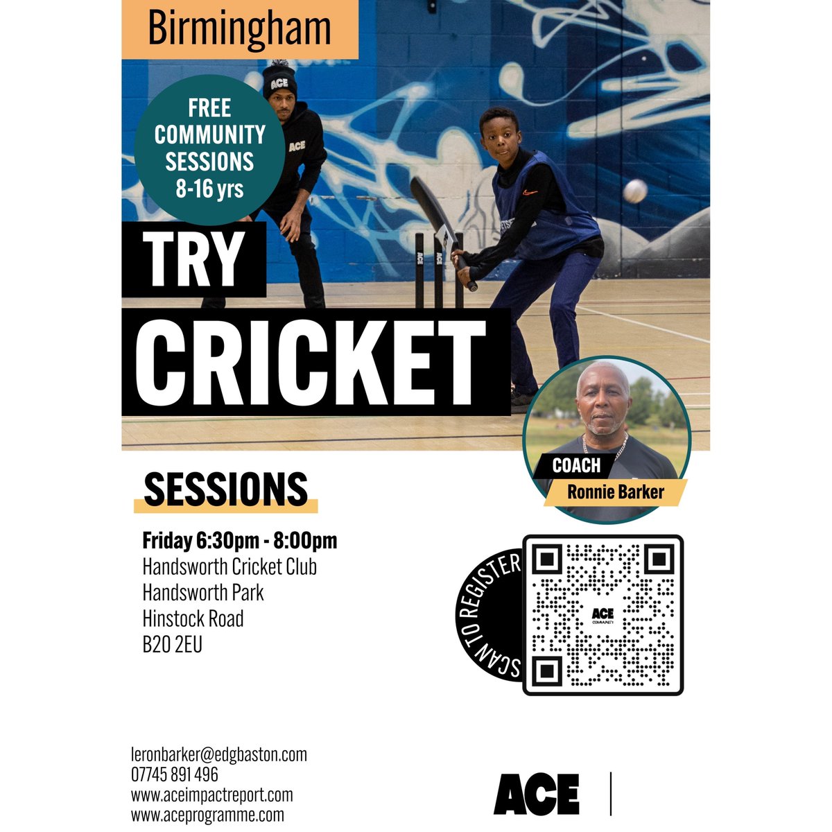 See you Friday Birmingham 🫡

For new attendees, the registration form can be found in our bio

#ACE #ACEProgramme #ACEProgrammeCricket #ACECricket #Birmingham #BirminghamCricket #CommunityCricket #CommunityPlayers #CricketLovers