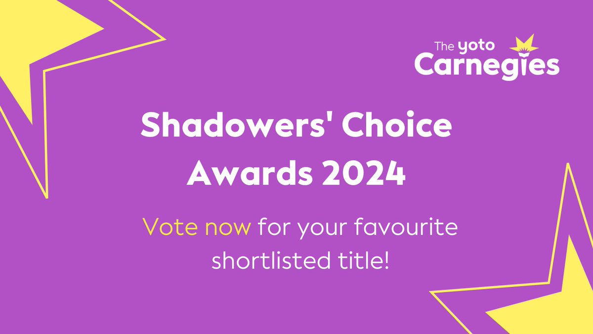 🌟 Voting is now open for the Shadowers' Choice Awards! Shadowers can head to the link below and have their say in the #YotoCarnegies24. Voting will close June 5 at 5pm 🌟 yotocarnegies.co.uk/vote/