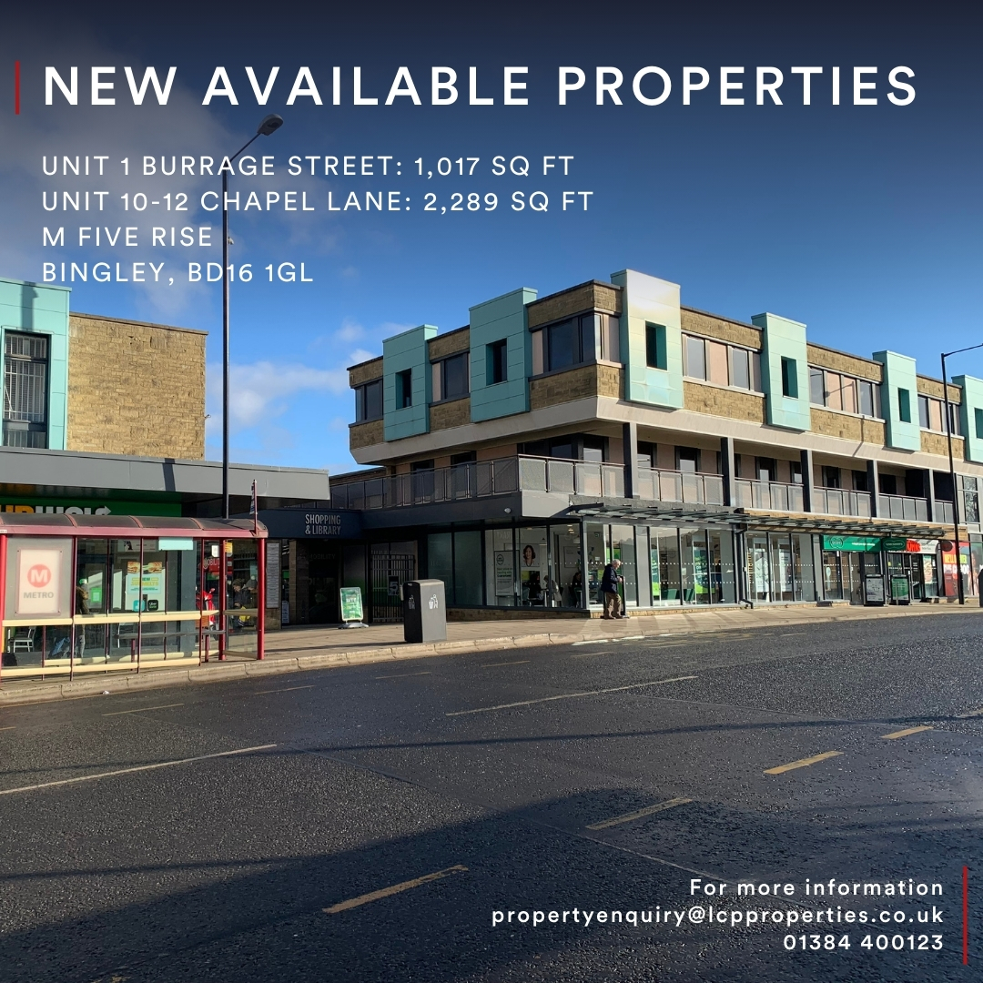 Available properties at M Five Rise, BD16 1GL

Unit 10-12  |  2,289 sq ft unit
Unit 1   |  1,017 sq ft unit

The centre has convenient transport links.  Notable occupiers include Co-op, Poundland, Boots & Costa

#MFiveRise #Bingley #northeast #availableproperties