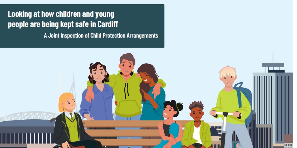 🆕 We have published our joint review of #Cardiff child protection arrangements across @CardiffCouncil, @CV_UHB and @SWPolice. 🤝 We undertook this work jointly with @EstynHMI, @Care_Wales and @HMICFRS. 🔗 Read our findings: hiw.org.uk/we-have-publis…