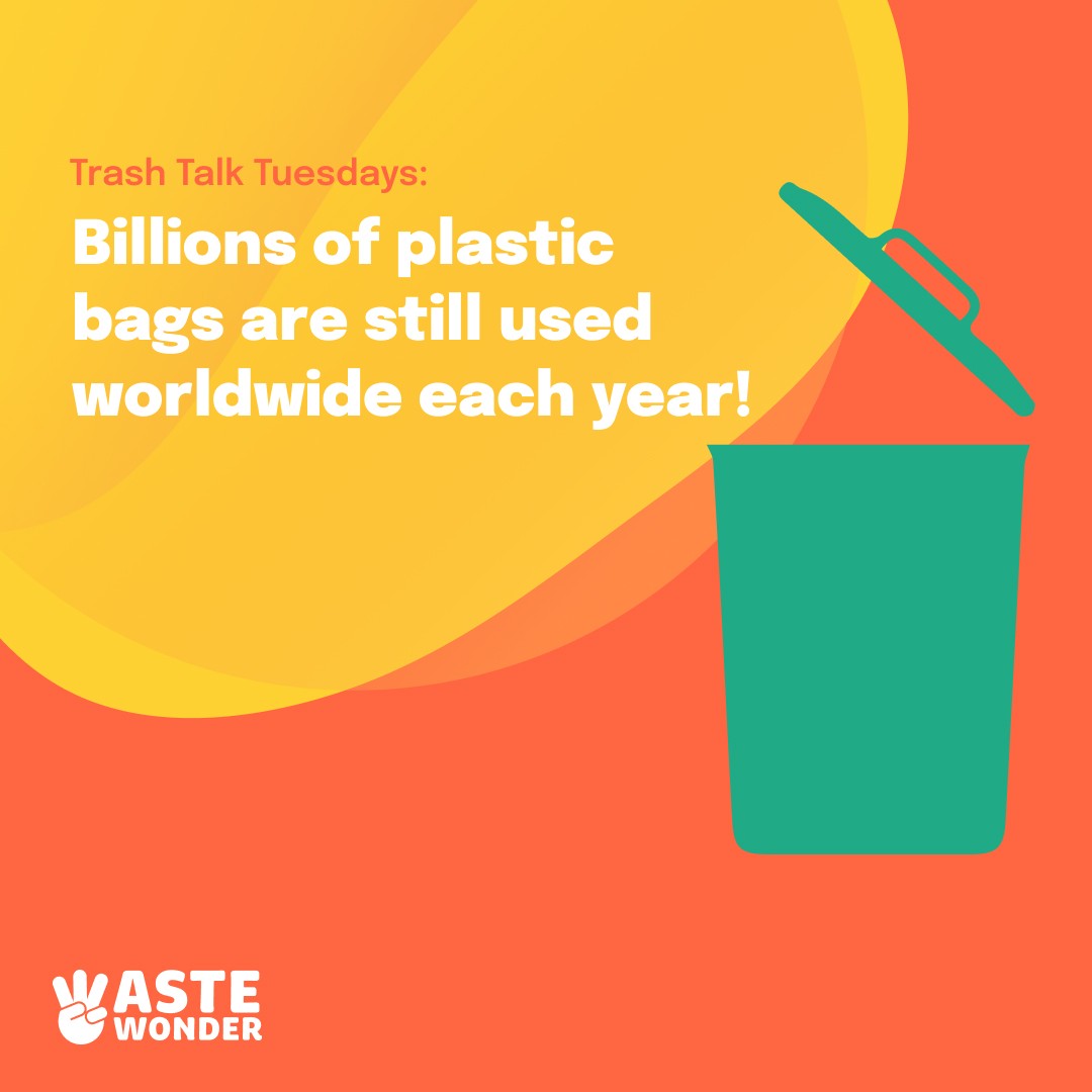 Trash Talk Tuesdays: Did you know that billions of plastic bags are still used worldwide each year? 🌍💫 Join us in Week 5 as we embrace a plastic-free lifestyle and make a difference for our planet. #PlasticFreeLiving #SustainableFuture