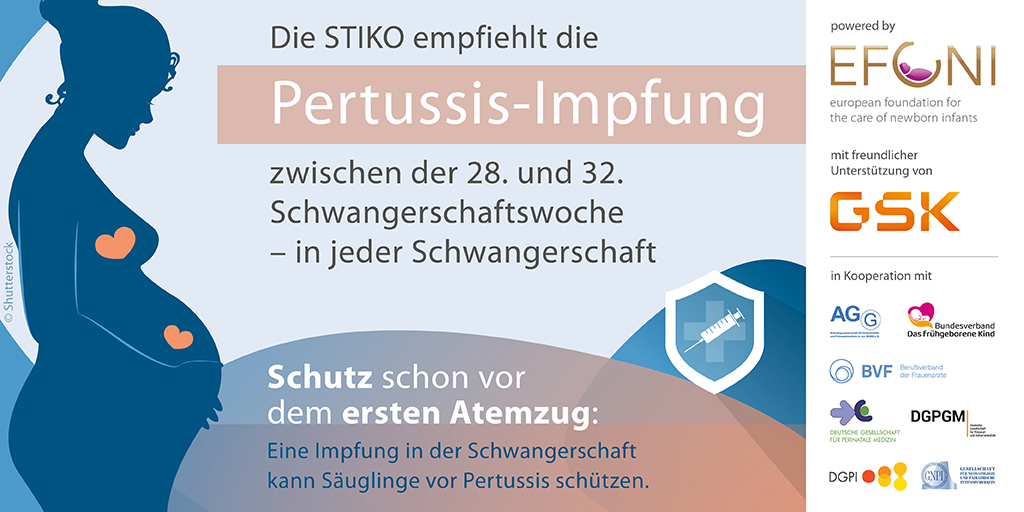 Bei der #Pertussis -Impfung sollte zwischen der 28. bis 32. SSW 🤰 geimpft werden, damit sich der Schutz noch rechtzeitig vor der Geburt auf das Baby 👶 überträgt. Deshalb sollte auch in jeder Schwangerschaft erneut geimpft werden. Mehr Infos unter: efcni.org/keuchhusten/