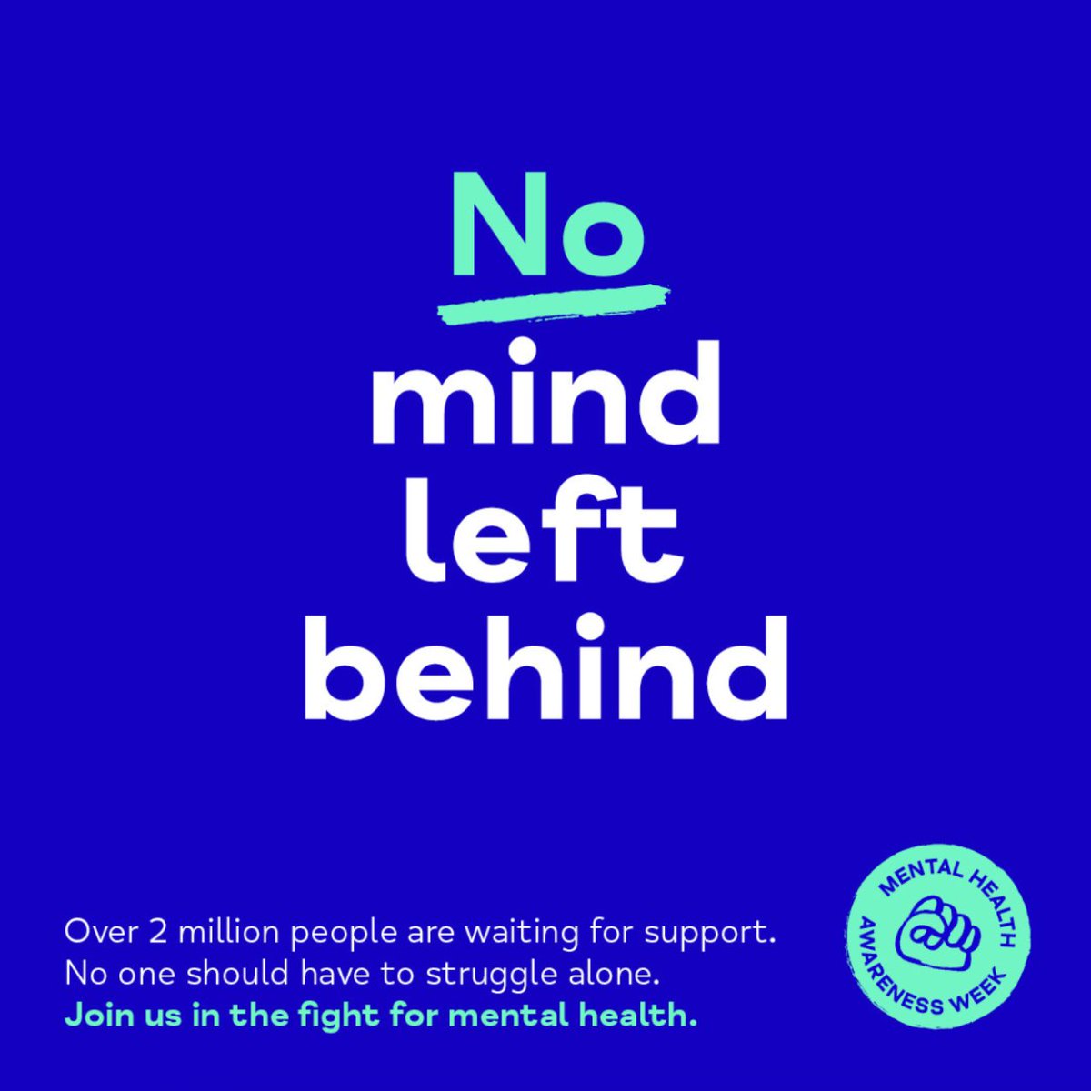 📅 Mark your calendars! #MentalHealthAwarenessWeek is May 13-19. Over 2 million people are waiting for mental health support. Let's raise awareness for a future where no mind is left behind. How will you get involved? Share below! 👇 #MentalHealth