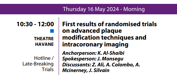 #EuroPCR is just around the corner, and we’re excited for the Late-Breaking Trials! On May 16th don’t miss the session, “First results of randomised trials on advanced plaque modification techniques and intracoronary imaging” as Drs <a href="/nicolasamabile/">Nicolas Amabile</a>, <a href="/Bernard_TW_Wong/">Bernard</a> and
