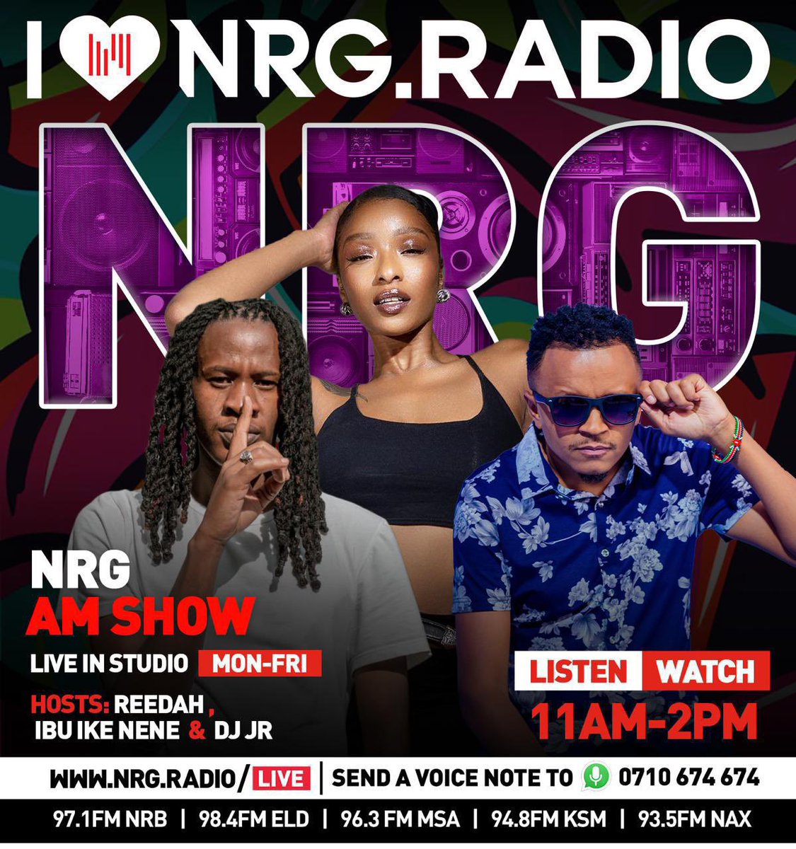 We’re very ready for tusdei! Very ready 😜
Has your person done de ting?🤭
Catch the mid morning gang gang @reedahyvonne Dj Jr. & @IbuIke7 
#PaylessRadio #NRGAMShow