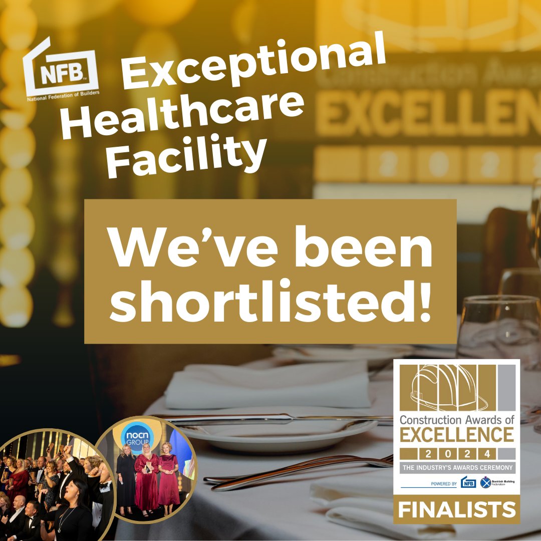 We are thrilled to announce that we are a finalist for the Exceptional Healthcare Facility category of the Construction Awards of Excellence 2024!

#makingithappen #NFBAwards24