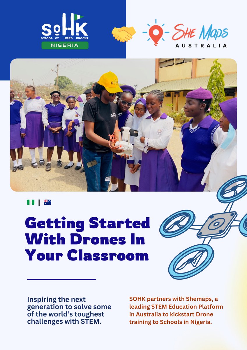 We are thrilled to announce the collaboration and training partnership between the School Of HardKnocks Nigeria and Shemaps Australia to revive Science, Technology, Engineering, and Mathematics (STEM) teaching in schools using Drones.

Our ongoing collaboration with the ….