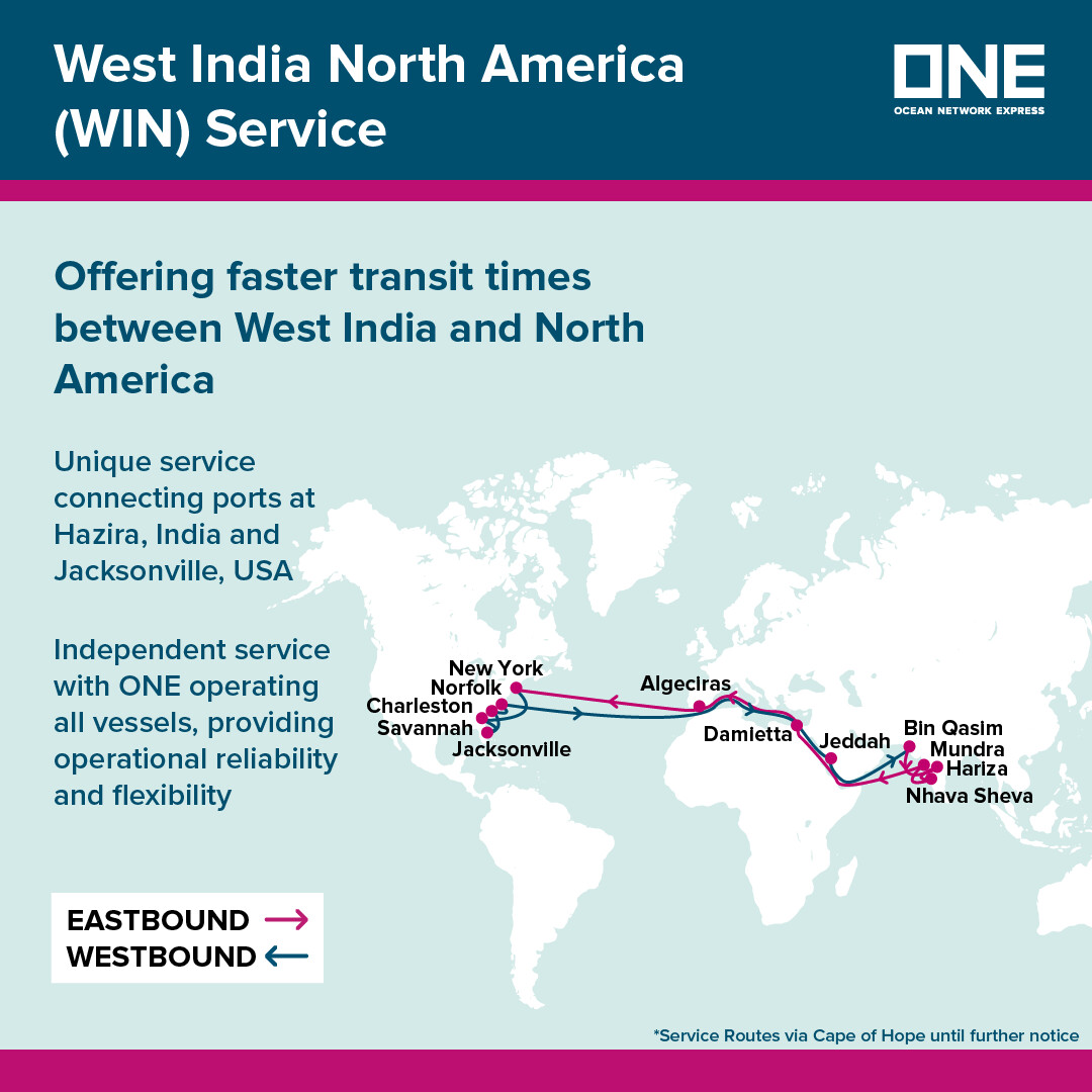 At ONE, we are committed to providing comprehensive services to meet the growing India market. With flexible service offerings, we aim to deliver efficiency to our partners. View the full list of our India services here: bit.ly/3yiAYWz #asONEweCan #OceanNetworkExpress