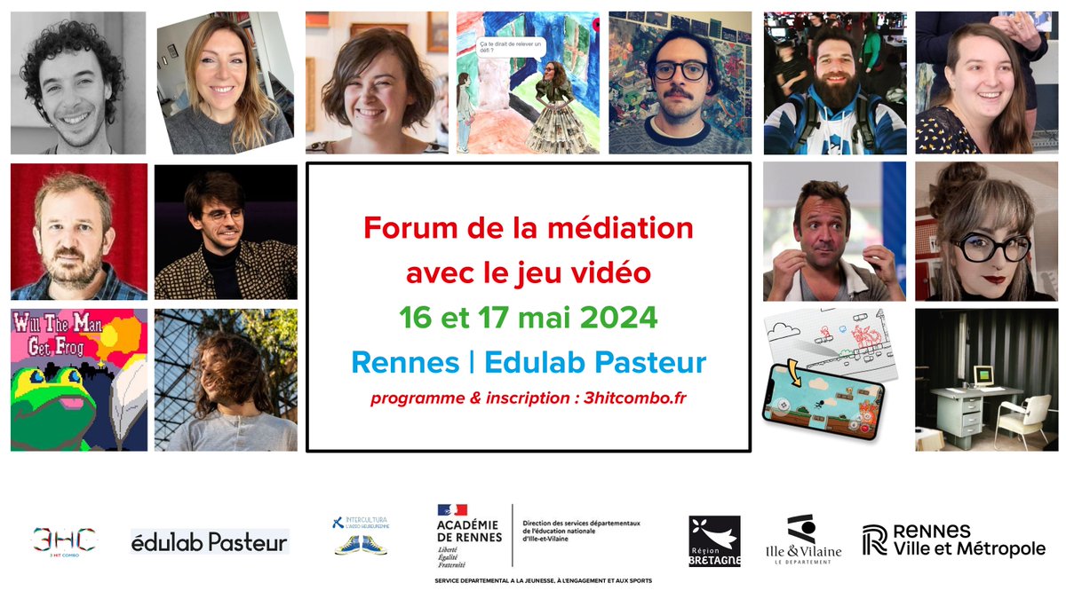 Les 16 et 17 mai 3 Hit Combo propose deux journées de rencontres professionnelles en organisant le Forum de la Médiation avec le Jeu Vidéo à l'Édulab de @HotelPasteur à Rennes. Venez cueillir et déguster du jeu vidéo différent ! Infos et inscription (à prix libre) sur notre site.