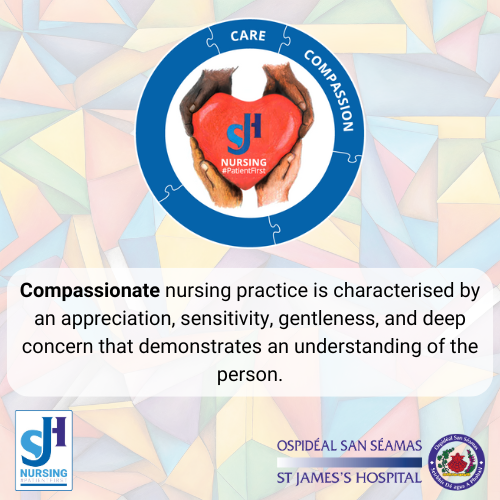 stjamesdublin's tweet photo. Day two of the launch of our #nursing Professional Practice Model, and we’re focusing on the core value of…. COMPASSION🤗

What does ‘compassion’ mean to you? https://t.co/WwmBZ55RSo
