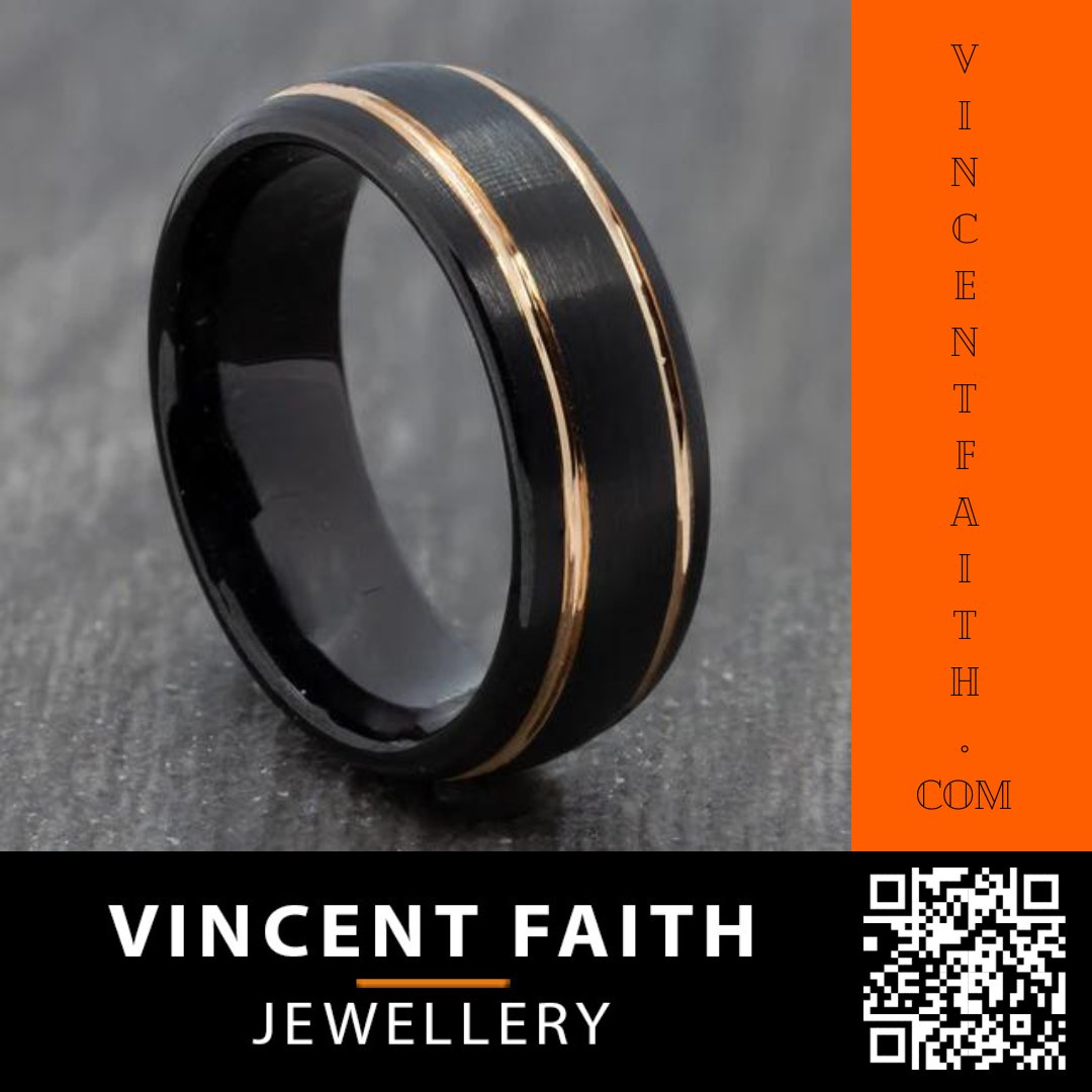 Black 8mm Tungsten Carbide Ring with Rose Gold Lines

Introducing our black tungsten ring with a unique design.

rings.vincentfaith.com/271

Over 200 ring designs available at vincentfaith.com

#weddingideas #weddingring #weddingband #tuesdayvibes