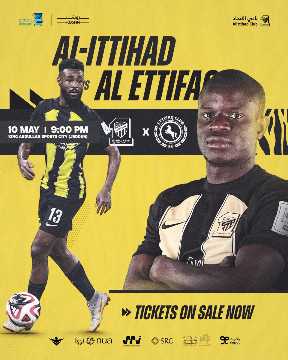 ⚫️🟡 Don’t miss out! Grab your ticket!🎫 tickets.ittihadclub.sa/en/match/al-it…