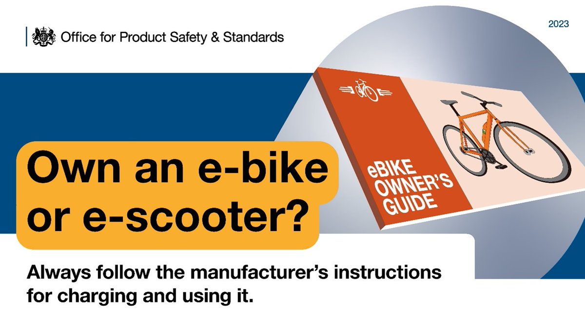 Own an e-bike or e-scooter?🚲🛴 Always follow the manufacturer’s instructions for charging and using it.🔋 #ebikeandescootersafety